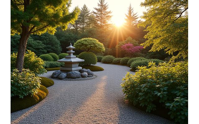 専門家が設計した見事な日本庭園